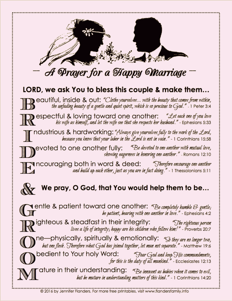 Prayer For A Happy Marriage {free Printable} Loving Life At Home