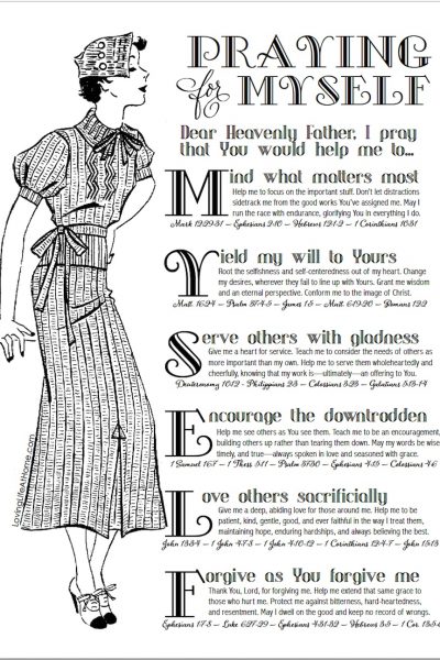 Praying Boldly for Myself (Free Printable Prayer Guide)