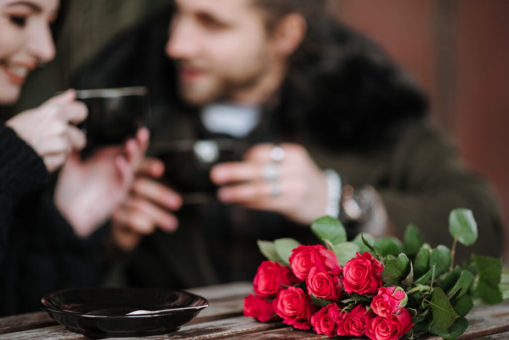 Couple drinking coffee