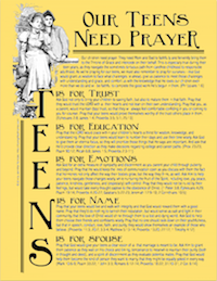 Pray for Your Teens | free printable prayer guides from LovingLifeAtHome.com