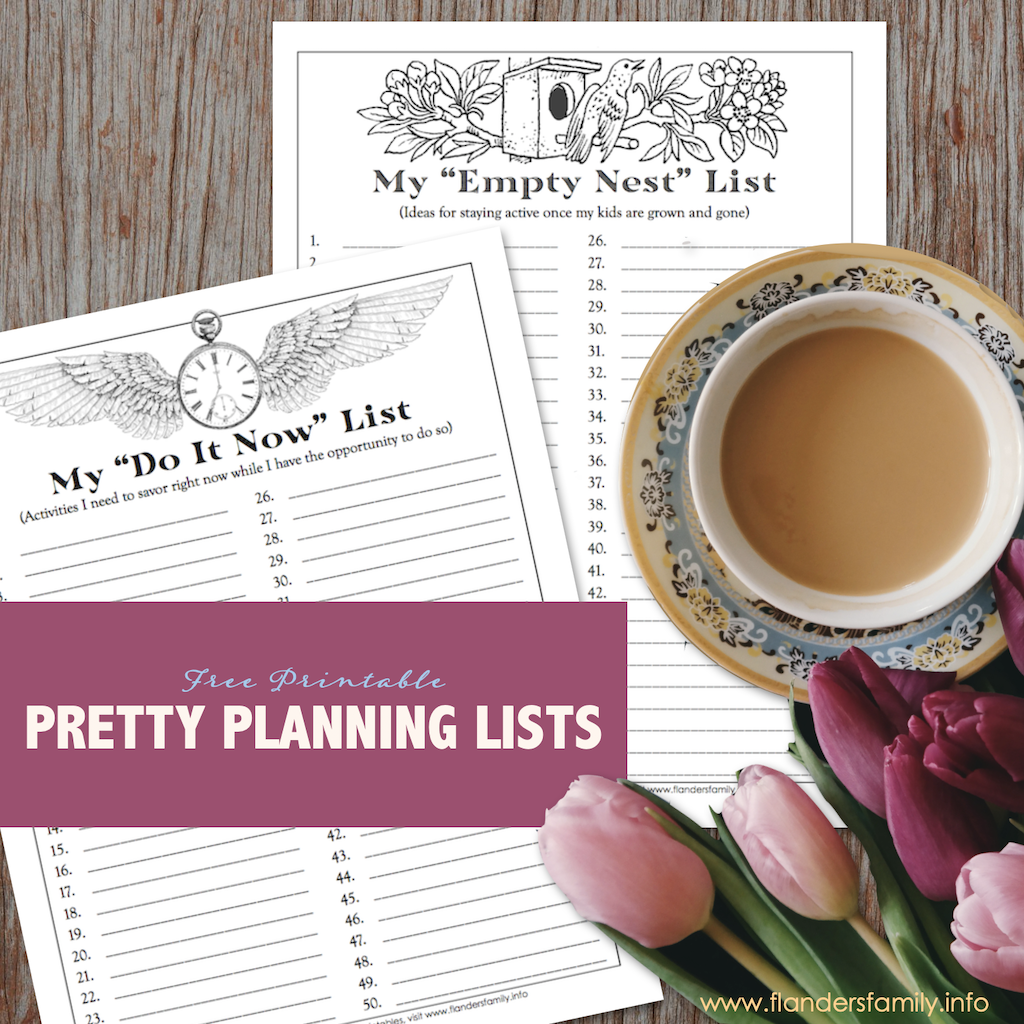 Pretty Planning Lists