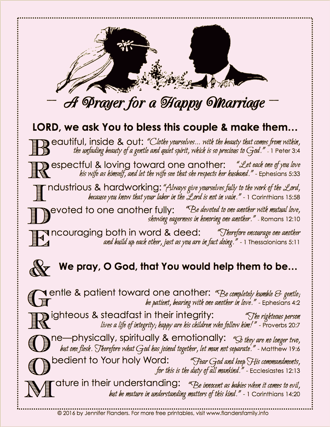 Prayer For A Happy Marriage {free Printable} - Loving Life At Home