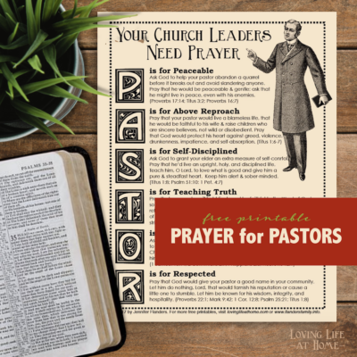 Praying for Your Pastor (Free Printable Prayer Guide)