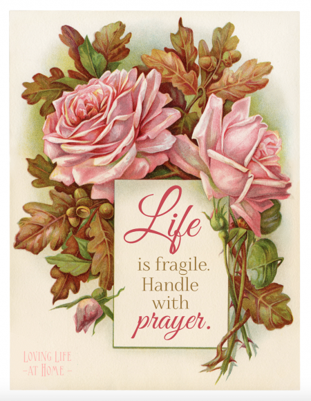 Life is Fragile -- Handle with Prayer
