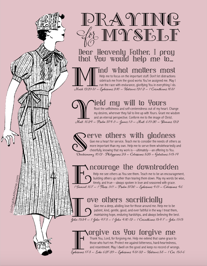 Praying for Yourself Printable Guide