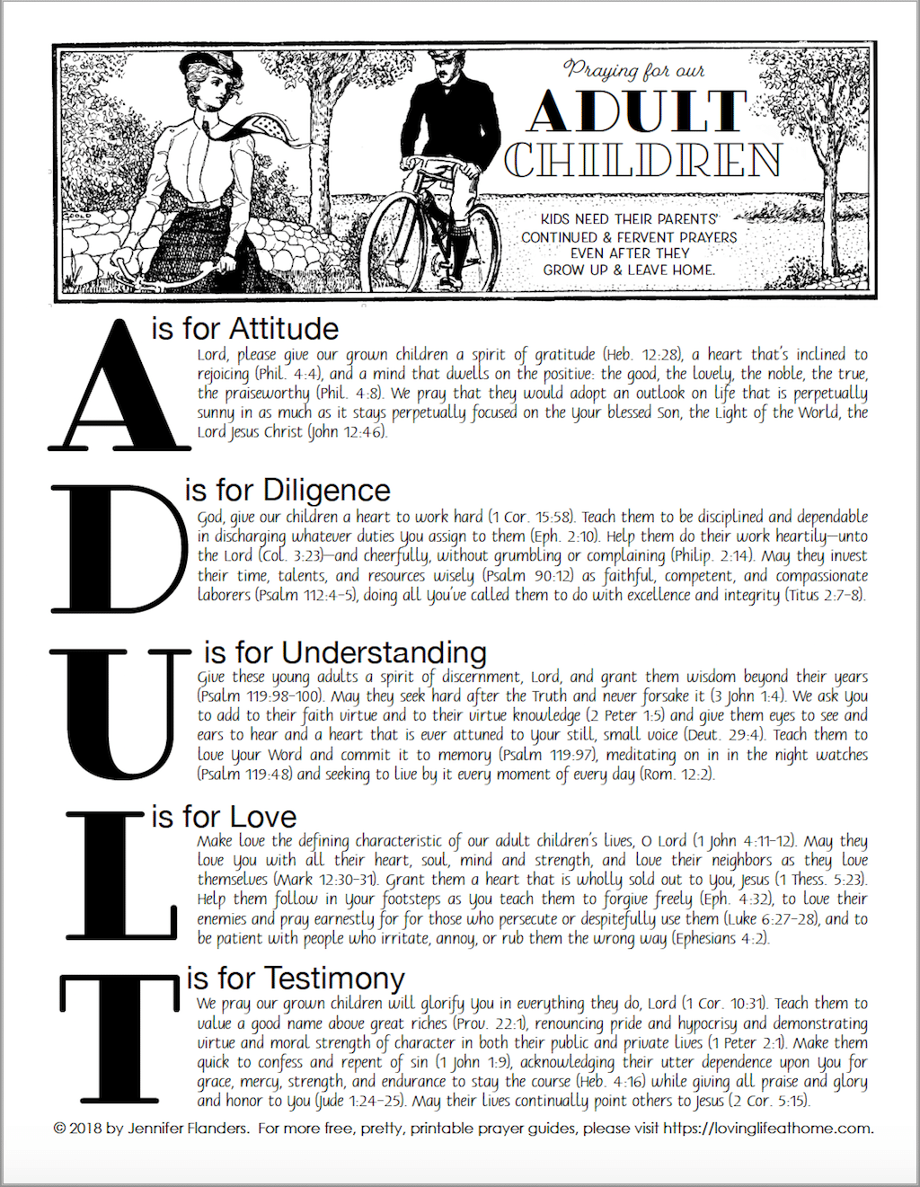 Praying for Adult Children - Free Printable Guide