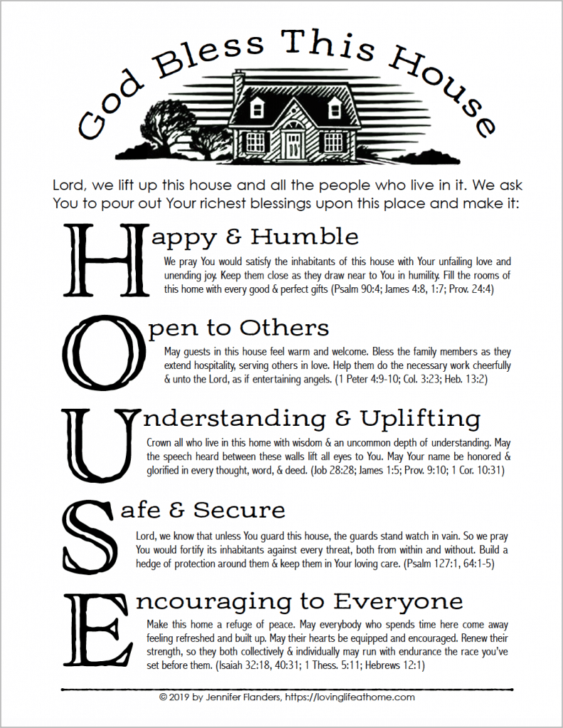 A House Blessing (Free Printable) - Loving Life at Home