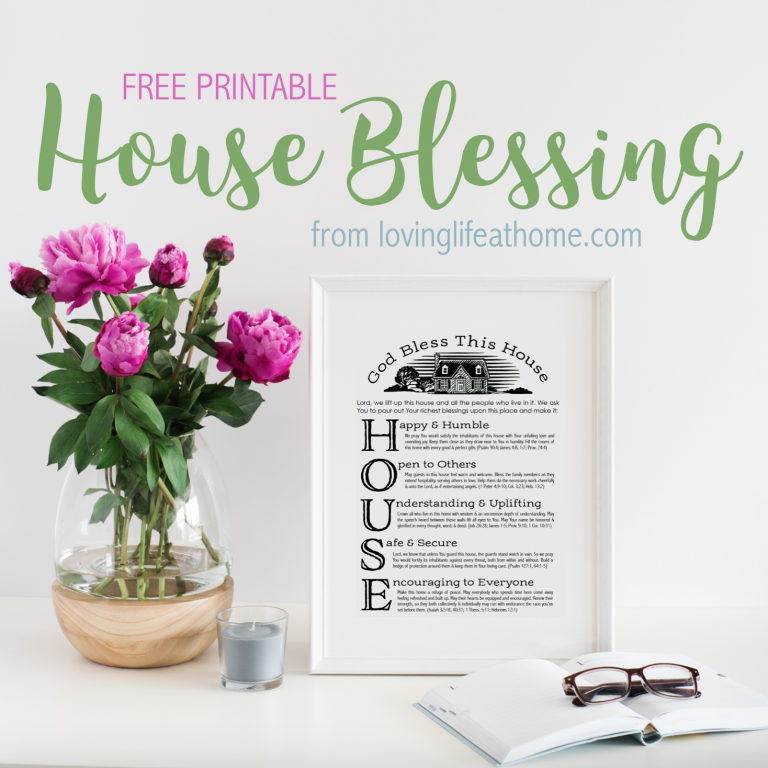 A free printable house blessing