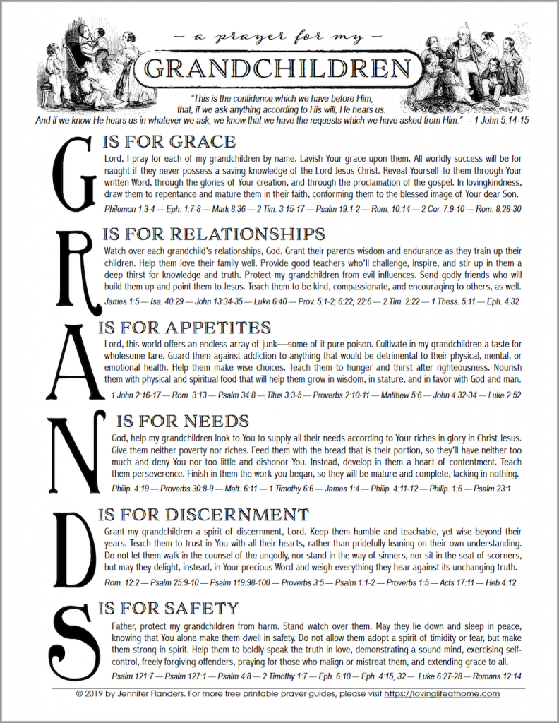 Pray for Your Grandchildren (FREE Printable Prayer Guide)