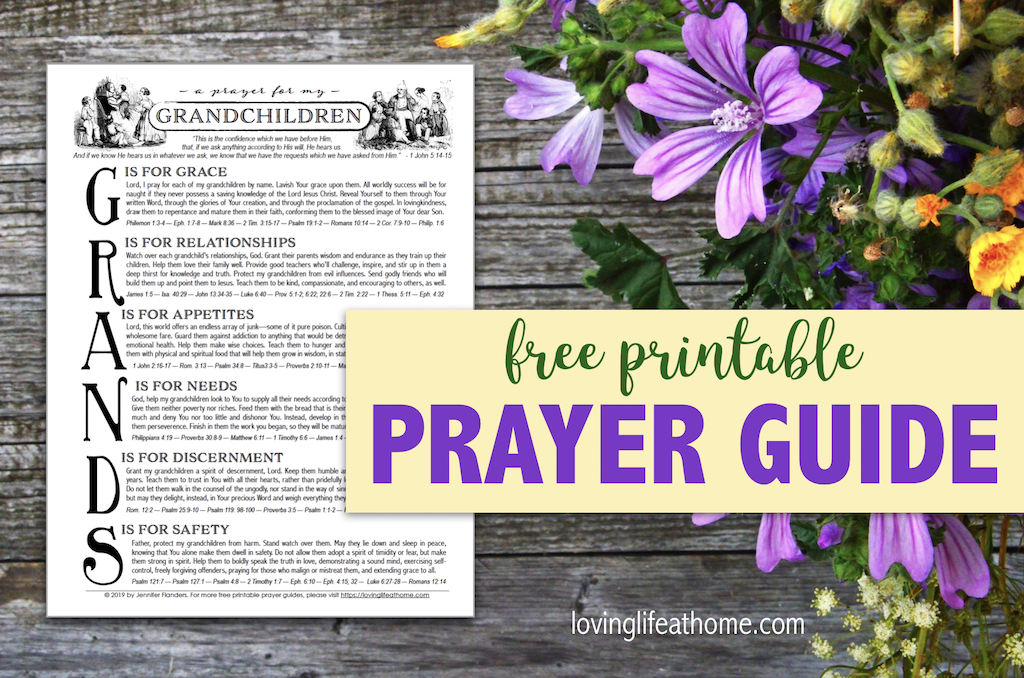 Free Printable Prayer Guide - Grandchildren