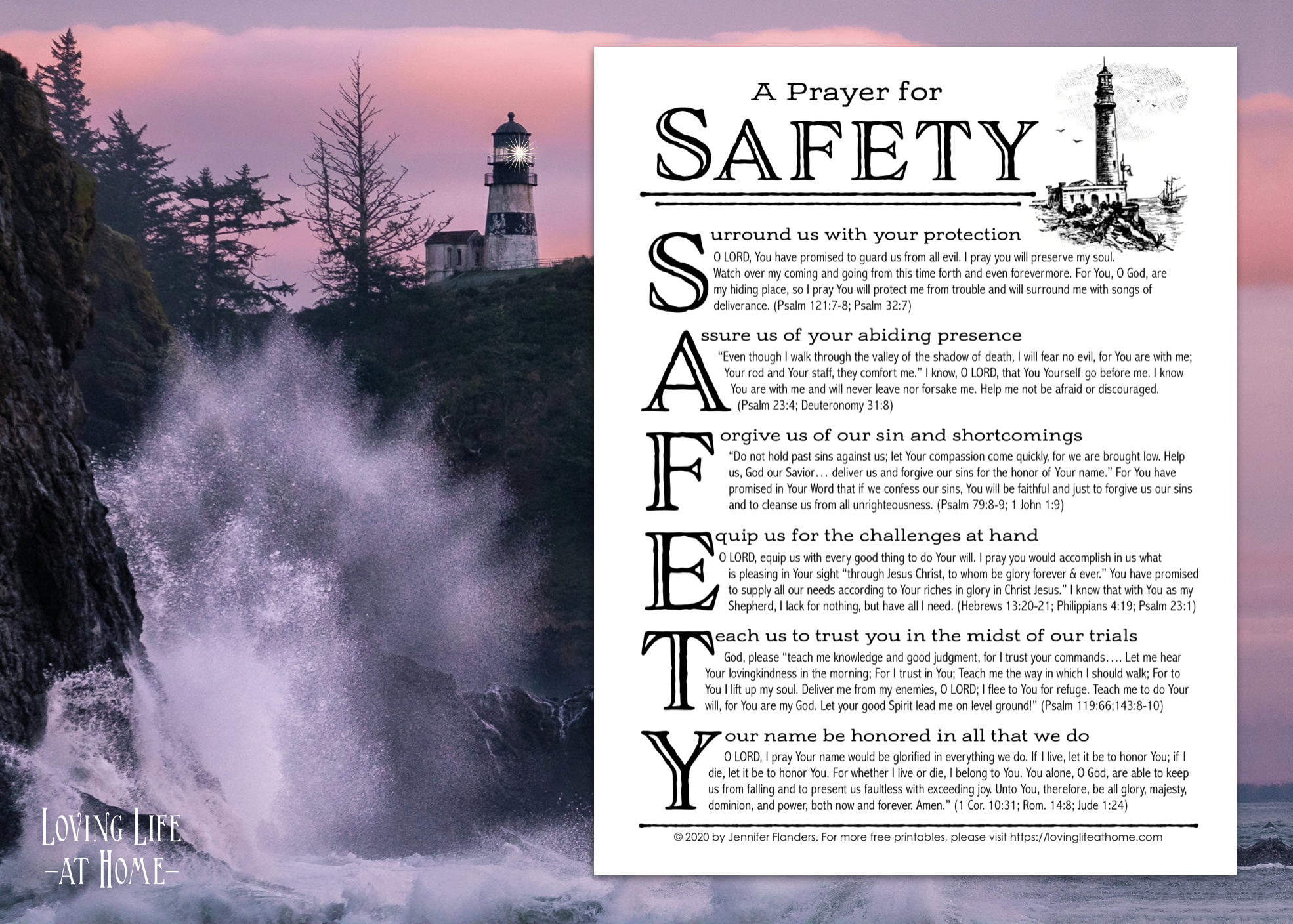 Prayer for Safety in the Midst of Danger Loving Life at Home