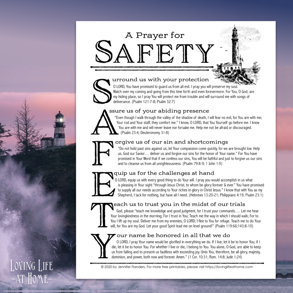 Prayer for Safety in the Midst of Danger - Loving Life at Home