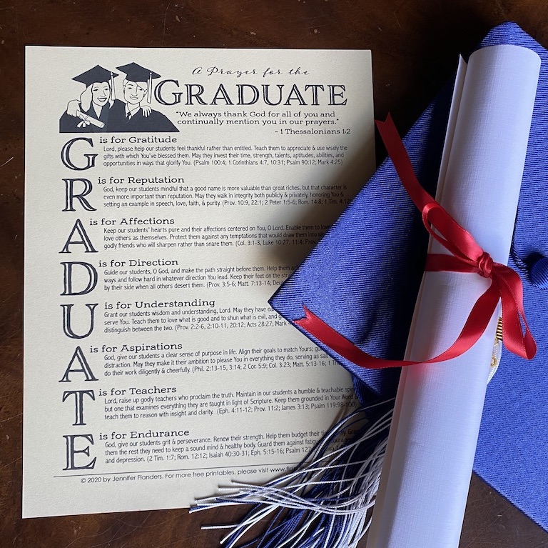 A Prayer for the Graduate (Free Printable)