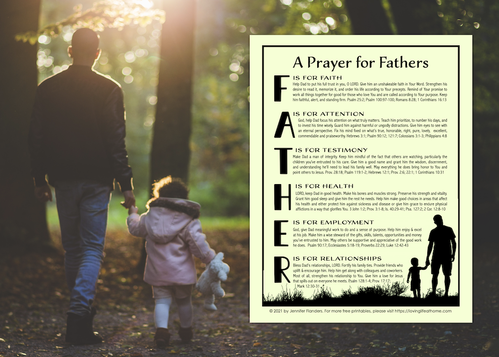 A Prayer for Fathers (Free Printable) - Loving Life at Home