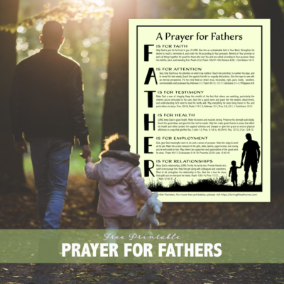 A Prayer for Fathers (Free Printable)