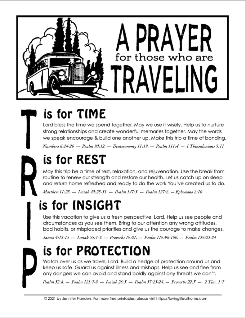 prayer for travellers christian
