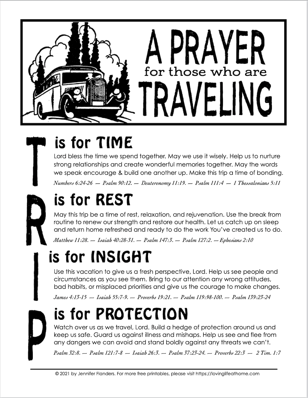 prayer for vacation trip