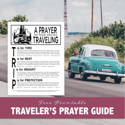 Prayer for Travelers (Free Printable)