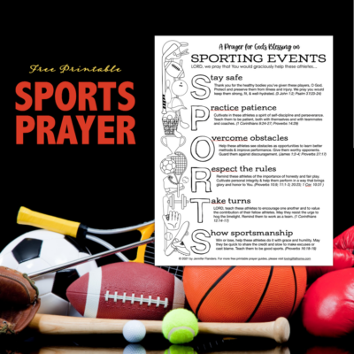 A Sports Prayer Guide (Free Printable)