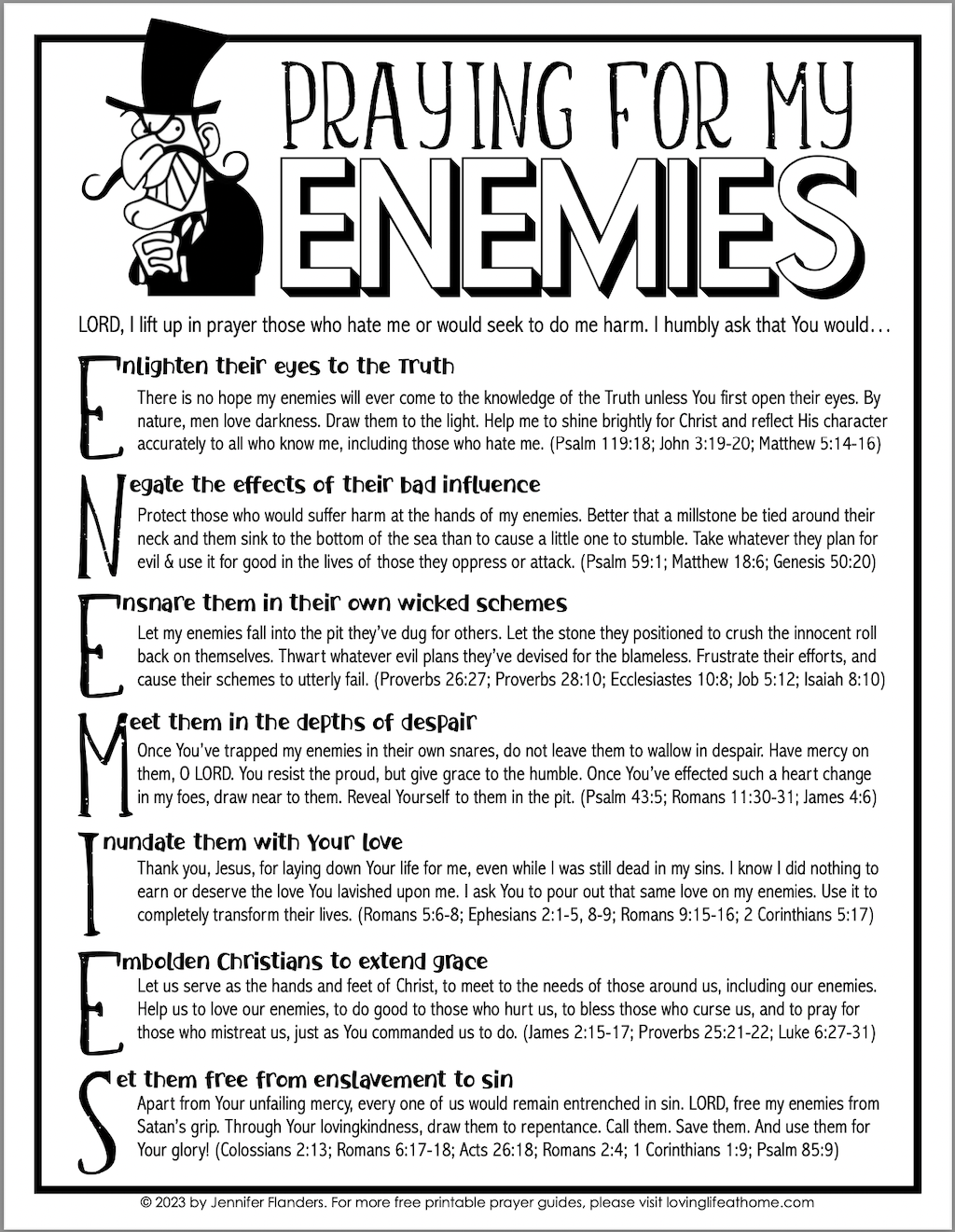 Praying for My Enemies (Free Printable Guide) - Loving Life at Home