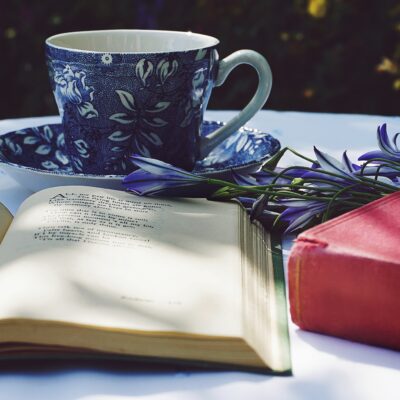 book and teacup