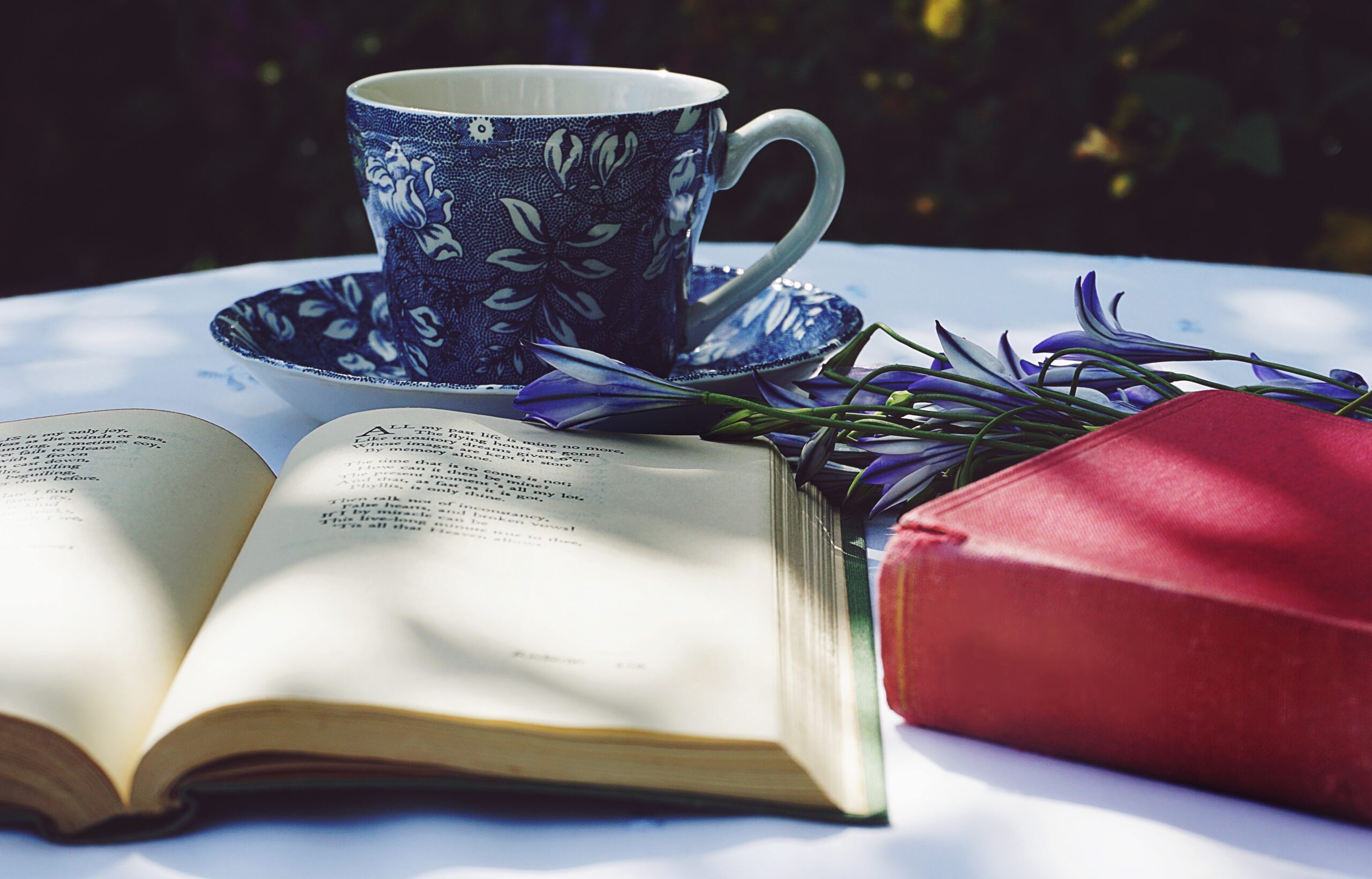 book and teacup