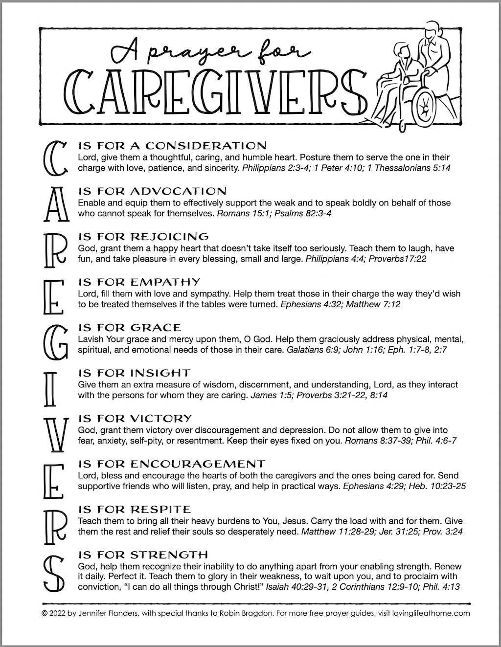 A Prayer for Caregivers - Loving Life at Home