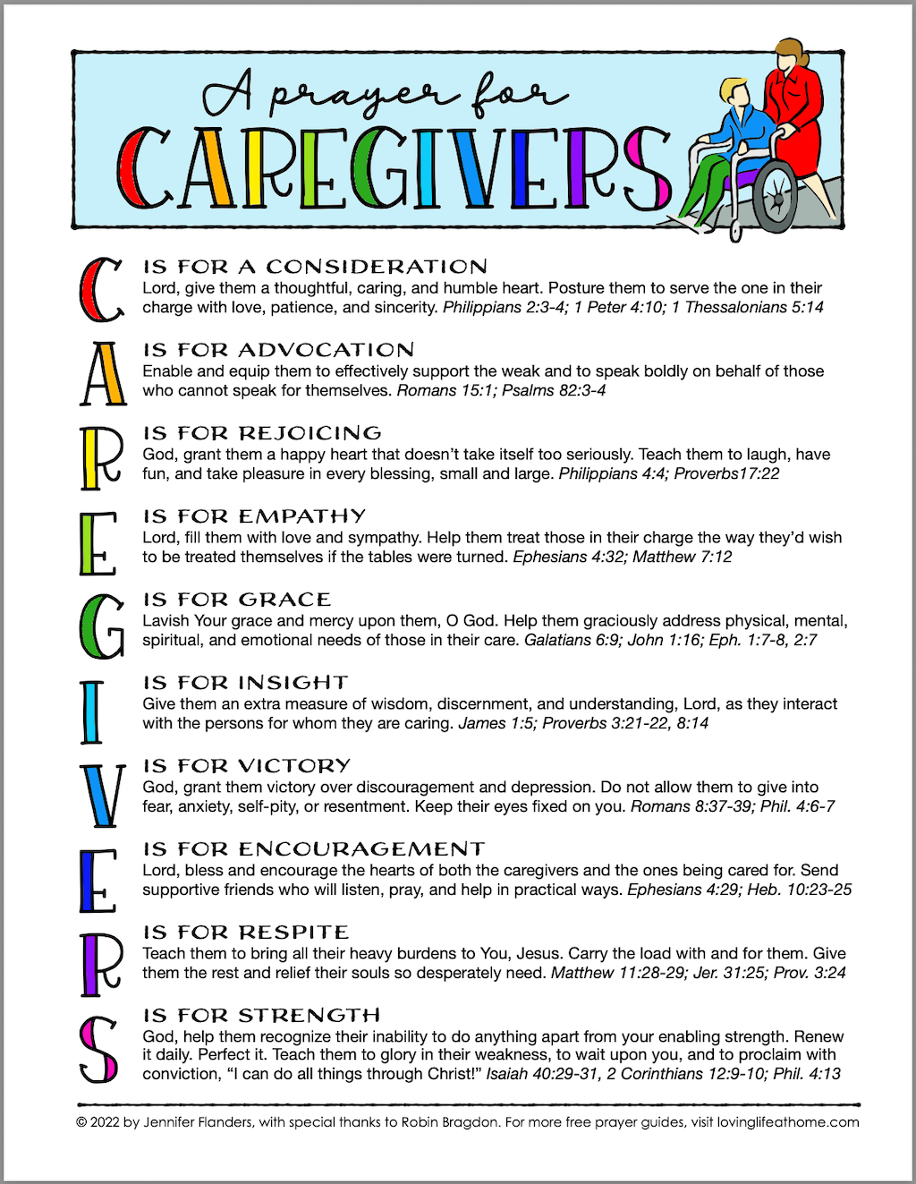 A Prayer for Caregivers - Loving Life at Home