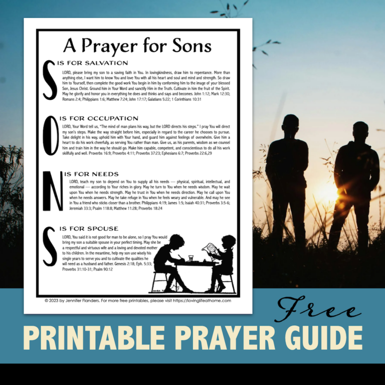 A Prayer for My Sons