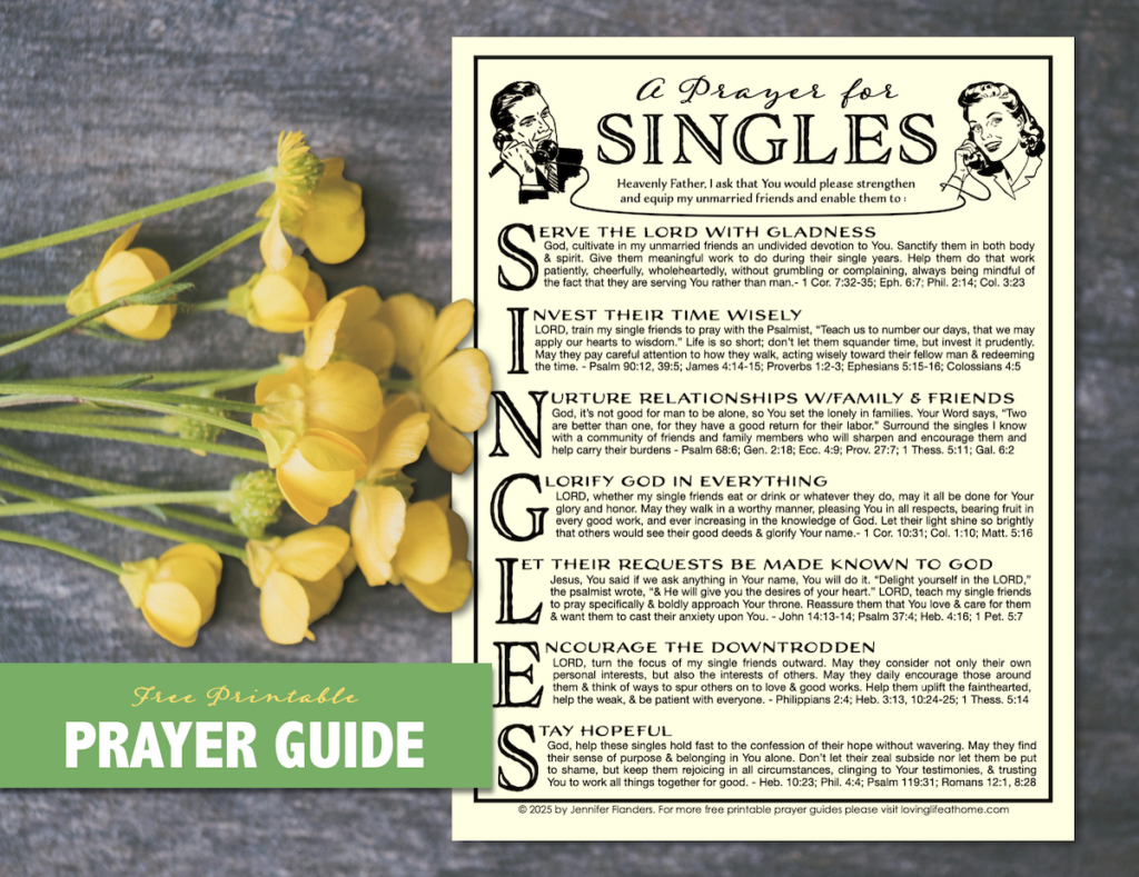 Prayer Guide for Singles